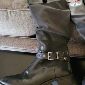 Circus black leather boots